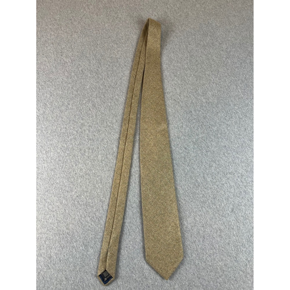 Ermenegildo Zegna Men's Cashmere Necktie Beige Textured Luxury Formal